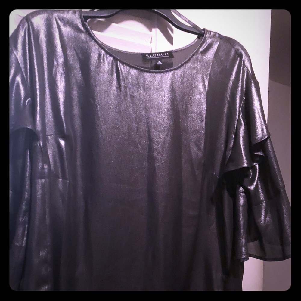 Silver gray top